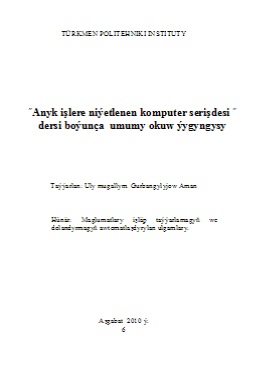 Anyk işlere niýetlenen kompýuter serişdesi